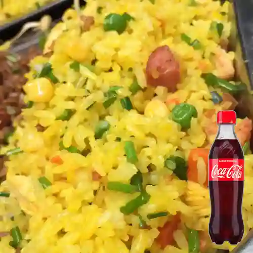 Combo Arroz Ranchero + Coca-Cola Sabor Original 400 ml