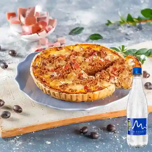 Combo Quiche de Carne + Manantial Sin Gas 600 ml