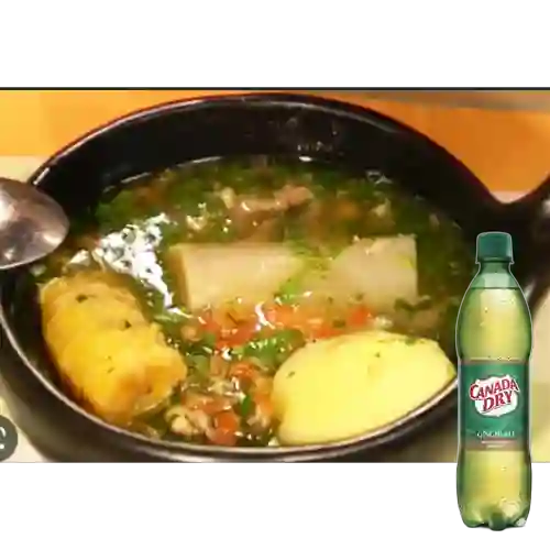 Combo Sopa de Sancocho + Canada Dry Ginger Ale 400 ml