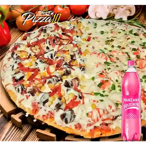 Familiar (35cm - 8 Porciones) + Postobón Manzana 1.5l