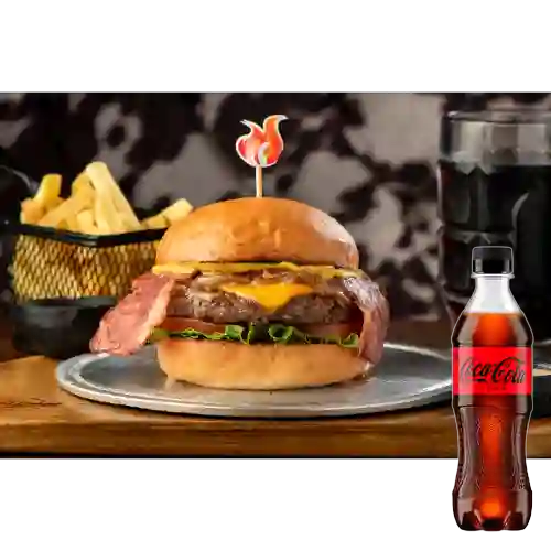 Combo Hamburguesa Doble Carne + Coca-Cola ZERO 400ml