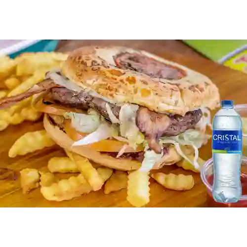 Combo Hamburguesa Gourmet + Agua Cristal