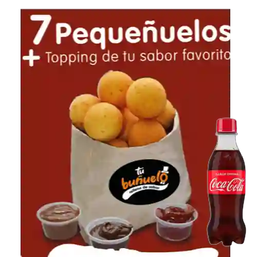 Combo 7 Pequeñuelos +Topping Bocadillo + Cocacola Orig 250 ml