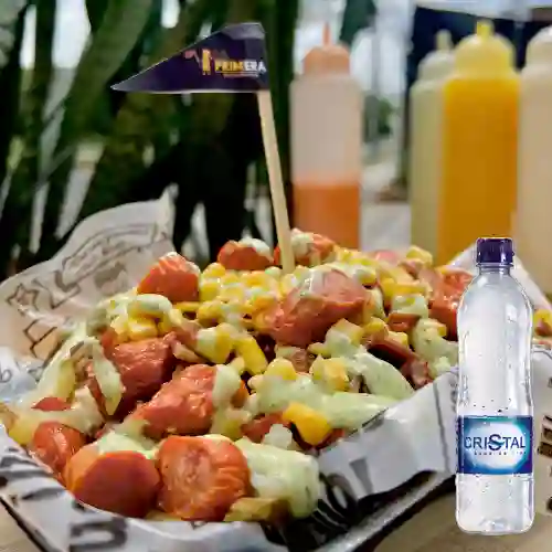 Salchipapa Ranchera Personal +Cristal S/gas 500ml
