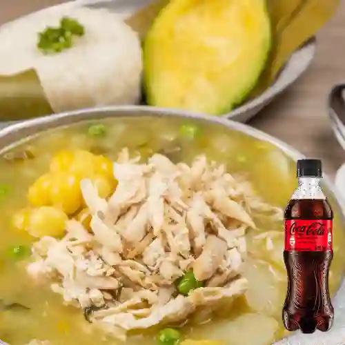 Combo Sopa de Ajiaco + Coca Cola Sin Azúcar 400 ml