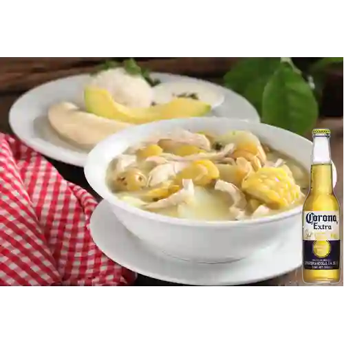 Combo Ajiaco + Cerveza Corona Bot. 355ml