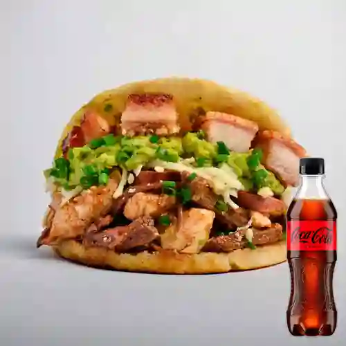 Combo Arepa con Chicharrón + Coca-Cola ZERO 400ml