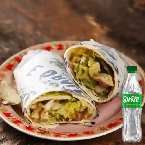 Combo Burrito Mechada de Res + Sprite Original 400ml