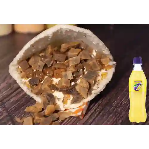 Combo Arepa Chicharrón + Gaseosa Quatro 400 ml
