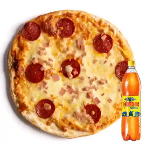 Combo Pizza Personal Redonda + Colombiana 1.5 L