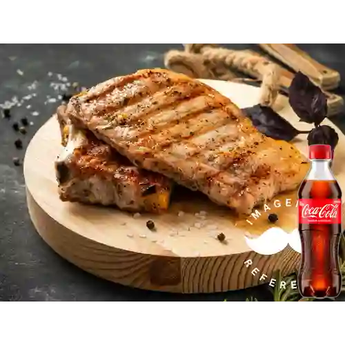 Combo Lomo de Cerdo + Coca Cola Original 400 ml 