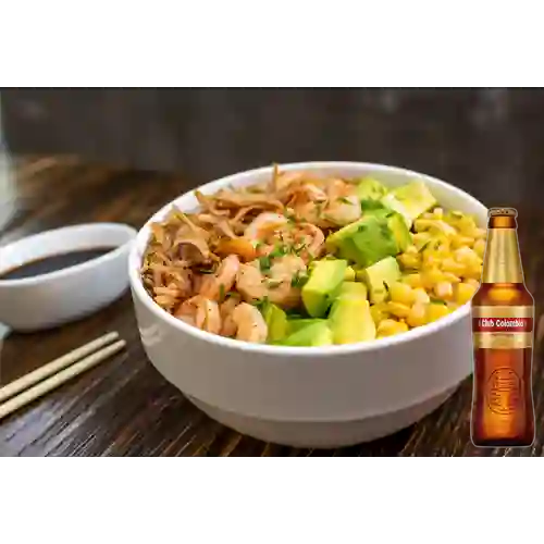 Combo Poke Barcelona + Club Colombia Dorada 350 ml