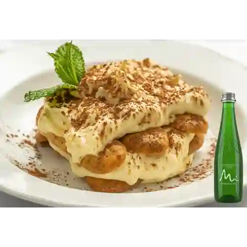 Combo Tiramisú Rústico + Manantial Con Gas 300ML