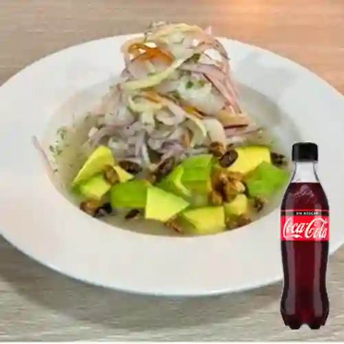 Combo Ceviche Peruano + Coca Cola Sin Azúcar 500 ml