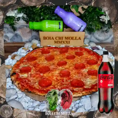 Pepperoni - 41Cm - 8Porciones +Cocacola S/az 1.5L