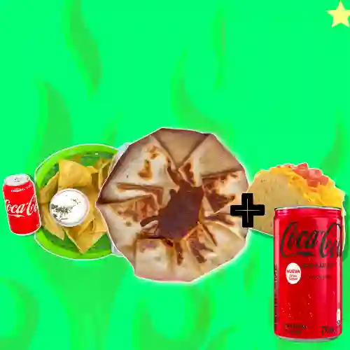 Combo Wrap + Taco y Gaseosa + Coca Cola Sin Azúcar 235ML