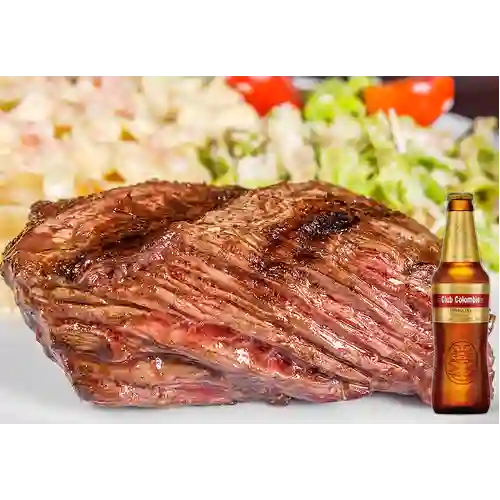 Combo Bife de Vacio + Club Col. Dorada Bot. 330ml