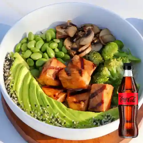 Combo Bowl de Salmón Aromatizado +Cocacola Zero 300ml