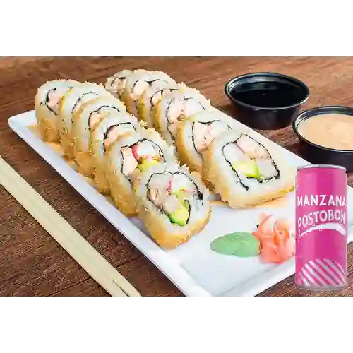 Combo Sushi Masu Tempura + Postobón Manzana 269 ml