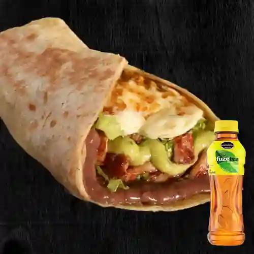 Combo Burrito Al Pastor (460 Gr) + Fuze Tea Limón 400ML