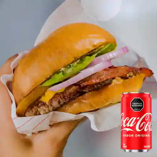 Combo Hamburguesa Sencilla + Coca Cola Original 235 ml