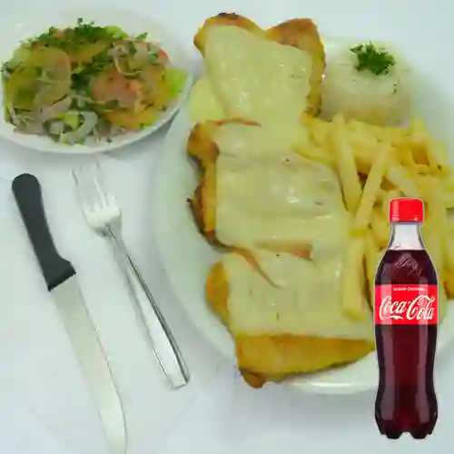 Combo Pechuga Gratinada +Cocacola Orig 400ml