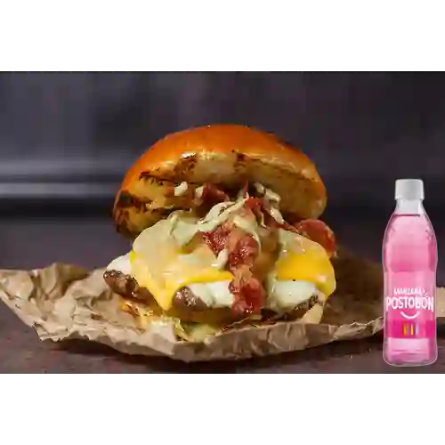 Combo American Burger + Postobón Manzana 300 ml