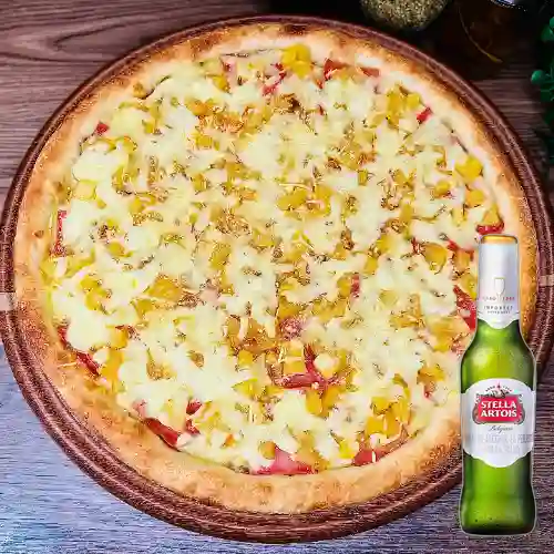 Combo Hawaiana + Cerveza Stella Artois Bot. 330ml