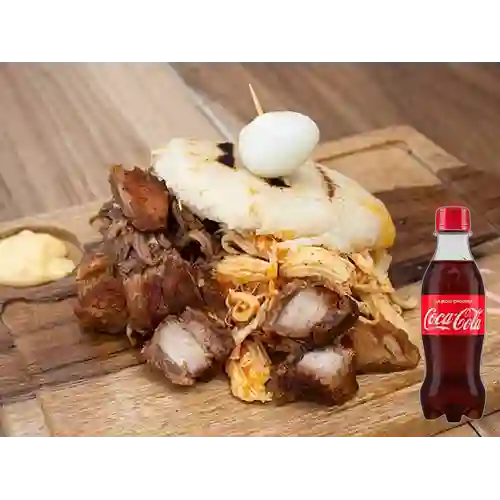 Combo Arepa Mixta c/ Chicharrón +Cocacola Orig 250ml