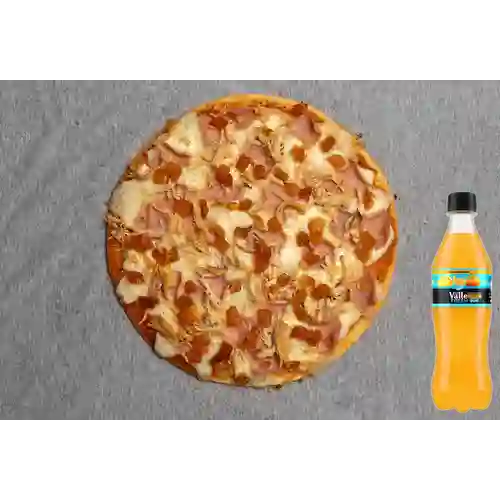 Especial Hawaiana Pollo Personal +Del Valle Naranja 400ml