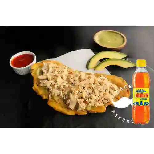 Combo Patacón de Pollo Queso + Colombiana 250 ml
