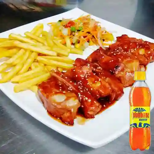 Combo Costillas BBQ + Colombiana 250 ml