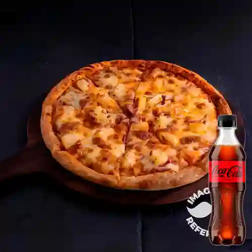 Combo Pizza Pequeña Hawaiana + Coca-Cola ZERO 400ml