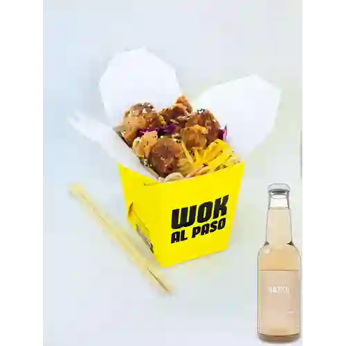 Wok Tallarín c/Panceta +Hatsu Uva Blanca&Romeo 300ml