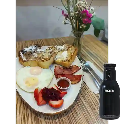 Combo Tostadas Francesas y Huevos + Hatsu Negro 400 ml