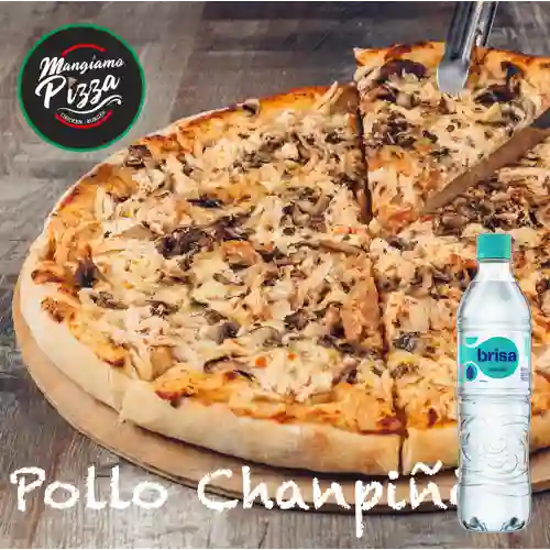 Combo Pizza Pollo Champiñón 22 Cm +Brisa S/gas 600ML