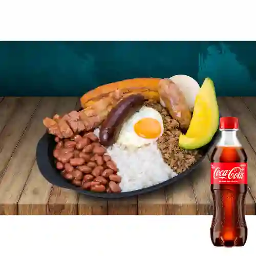 Combo Bandeja Paisa + Coca Cola Original 400 ml