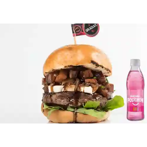 Combo Bourbon Tenessee Burger +Postobón Manzana 300ml