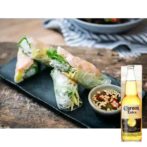 Combo Rollo Vietnamita de Camarón + Corona 330 ml