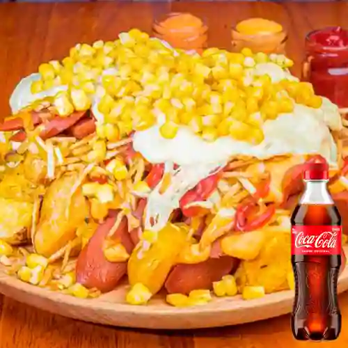 Combo Salchi Grande Gratinada +Cocacola Orig 400ml