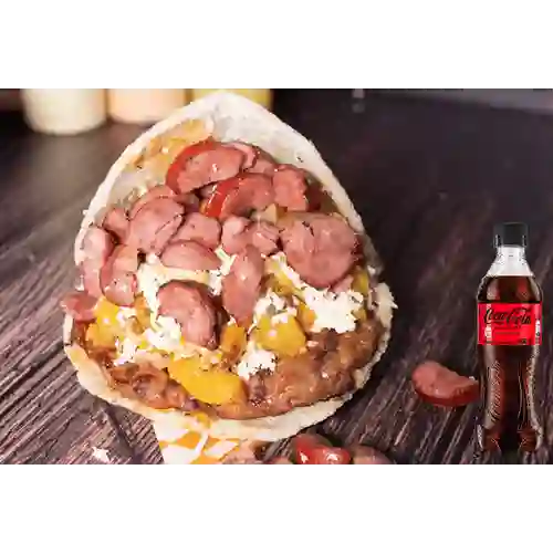 Combo Arepa 3 Carnes +Gaseosa Cocacola S/az 400ml