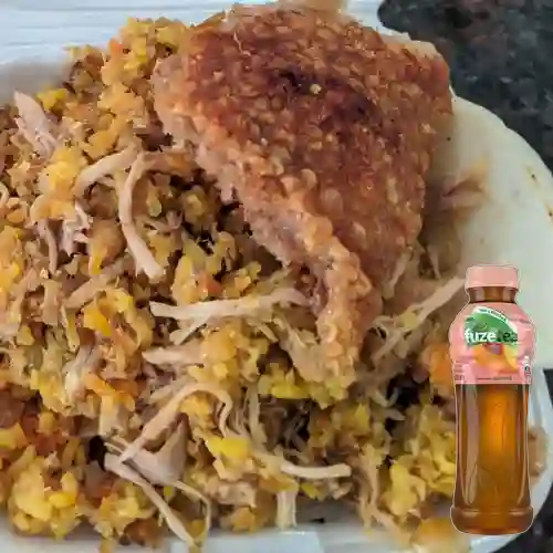 Combo Lechona Pequeña + Fuze Té Durazno 400ML