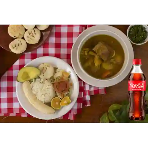 Combo 1/2 Sancocho + Coca Cola Original 400 ml