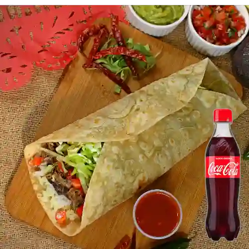 Combo Burrito Carne Asada +Cocacola Orig 400ml