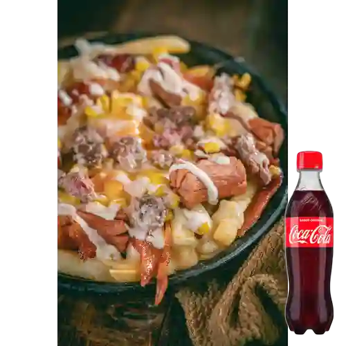 Combo Salchipapika Bombastic +Cocacola Orig 400ml