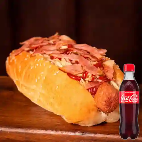 Combo Perro Callejero c/ Tocineta +Cocacola Orig 400ml