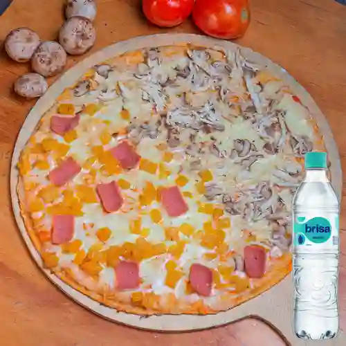 Combo Pizza Mediana Combinada + Brisa Sin Gas 600ML