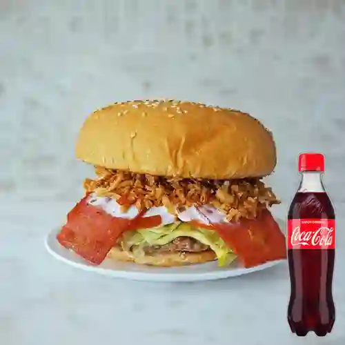 Combo Sencilla Carne Burger +Cocacola Orig 400ml