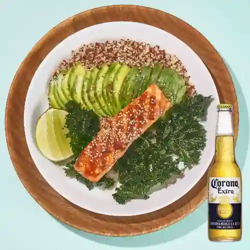 Combo Bowl de Salmón a la Parrilla + Corona Bot. 355ml