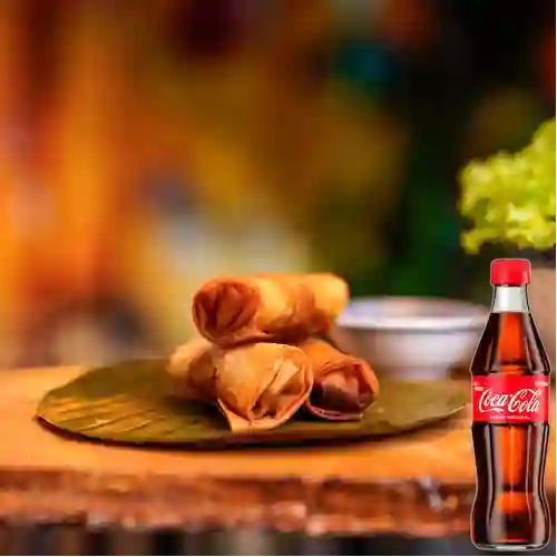Combo Spring Rolls Camarón + Coca Cola Original 300ML